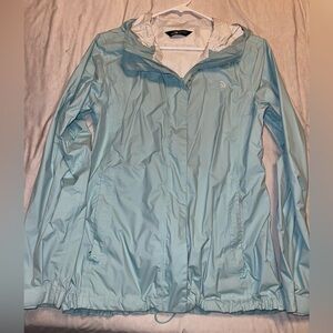 Light Blue North Face Rain Coat